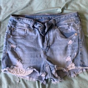 American Eagle Light Wash Shorts Size 2